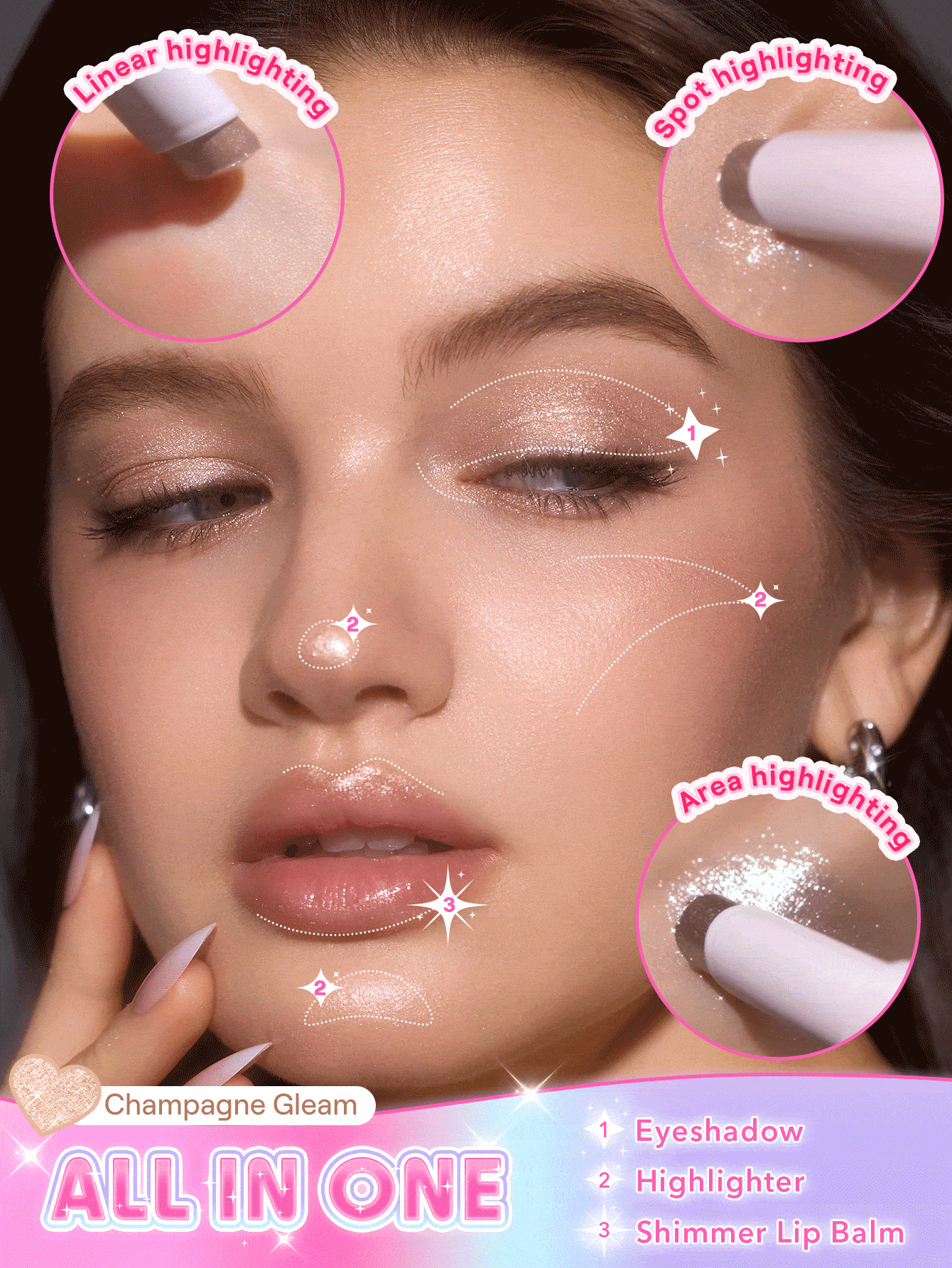 3-in-1 Jelly Glaze Stick – Iridescent Shine for All-Day Glow