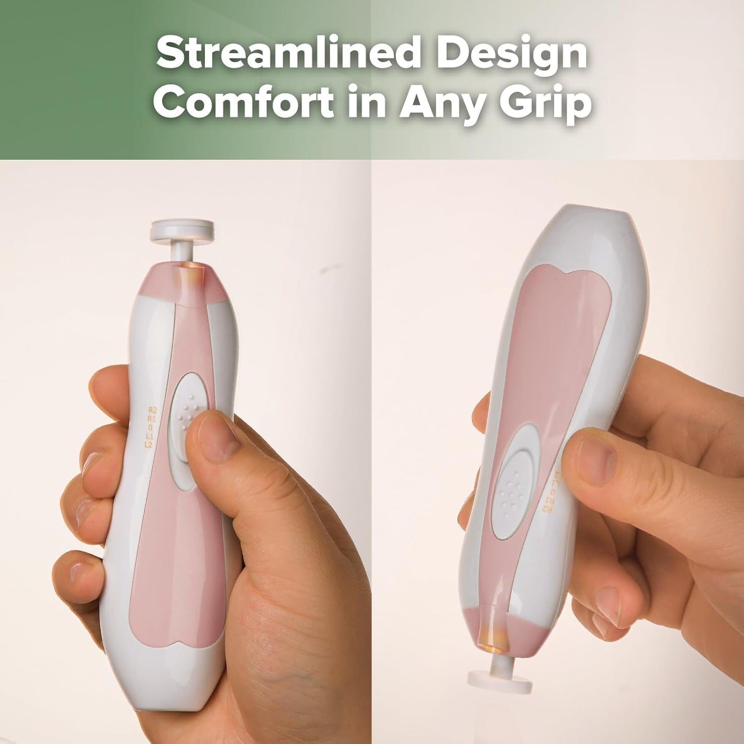 【Safety Guaranteed】Qooes Baby Electric Nail File | Anti-cut Injury Design with Low Noise | Specialized Nail Trimming and Shaping Device for Newborns