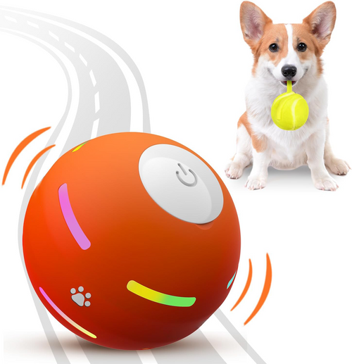 NESLEMY Interactive Dog Ball – Automatic, Rechargeable & Fun!(Keep Your Dog Entertained for Hours with Smart Self-Rolling Technology)