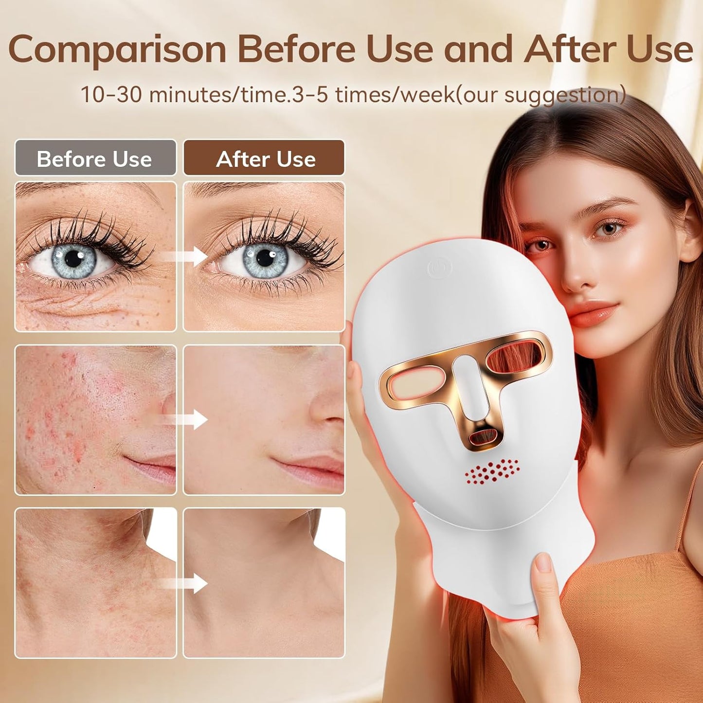 đĽ Early Summer Promotion Final 3 Hours Discount: 80% OFF đ¸Medazy 4D Laser Light Therapy Mask