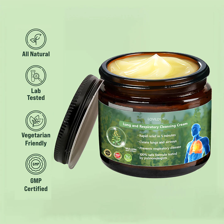 LOVILDS™ Cow’s Lungwort Clear Lung Repair Cream💥💥- Endorsed by the American Thoracic Society to support lung health👑👑.