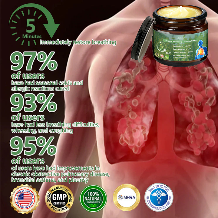 LOVILDS™ Cow’s Lungwort Clear Lung Repair Cream💥💥- Endorsed by the American Thoracic Society to support lung health👑👑.