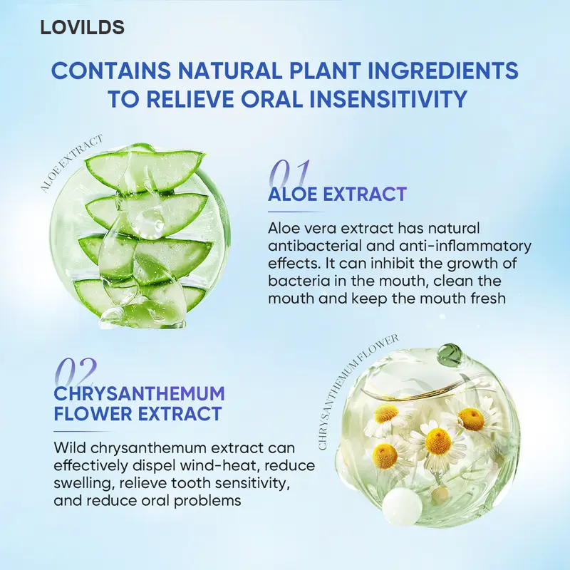 LOVILDS Tongue Cleaning Gel & Tongue Brush, for Cleaner Mouth Reduce Bad Breath