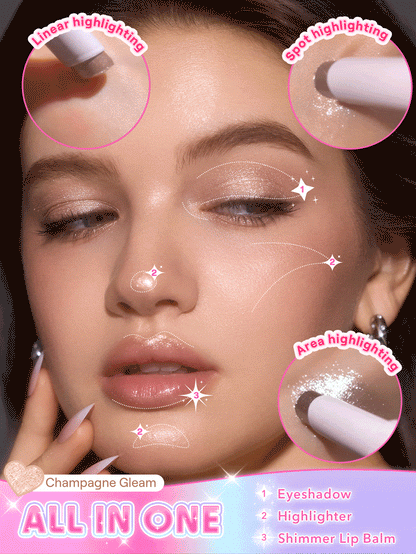 3-in-1 Jelly Glaze Stick – Iridescent Shine for All-Day Glow