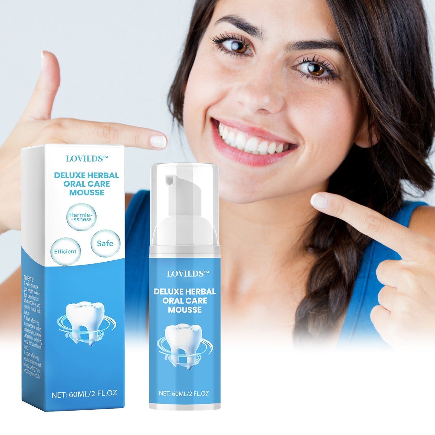 🔥 LAST DAY SALE 70% OFF 🔥LOVILDS™ Deluxe Herbal Oral Care Mousse- Solve all Oral Problems