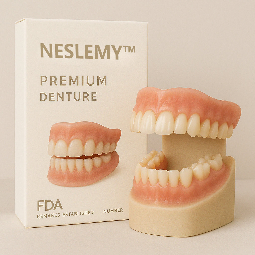 NESLEMY™🦷Advanced Customized Full Denture Set🦷 (🔥Only the first 300 customers per day will receive a free ultrasonic denture cleaner🔥)