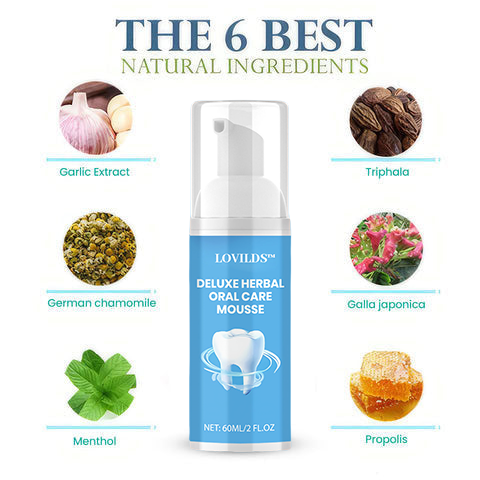 🔥 LAST DAY SALE 70% OFF 🔥LOVILDS™ Deluxe Herbal Oral Care Mousse- Solve all Oral Problems